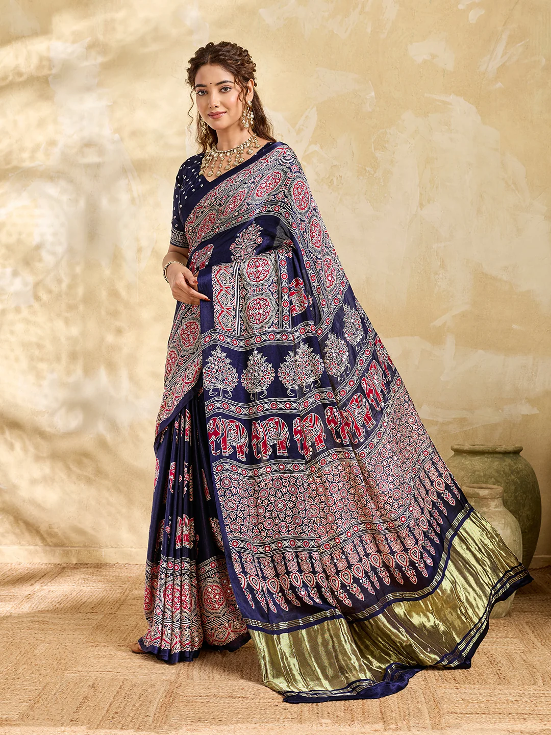 Banarasi silk saree with brocade work
